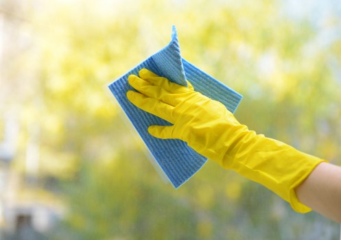 Upholstery cleaning process for a fabric sofa with care and detail