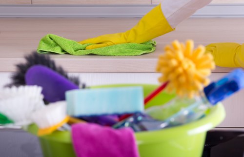 Deep cleaning service restoring a polished business environment