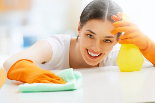 Professional upholstery cleaning removing stains and dust from a couch